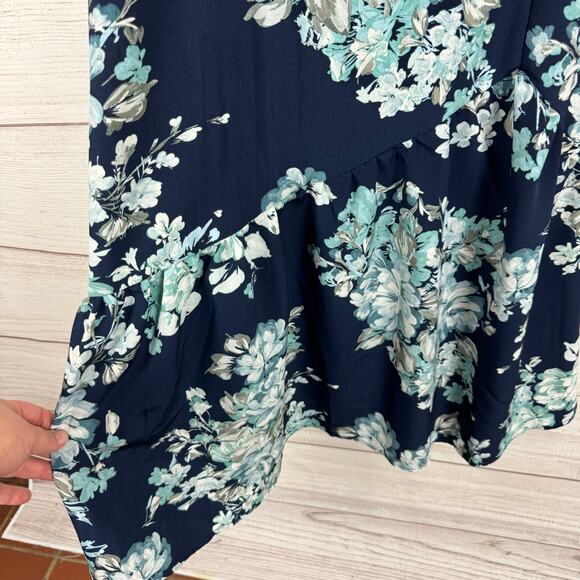 Floral Sleeveless Dress - Blue and Green - Picture 5 of 9